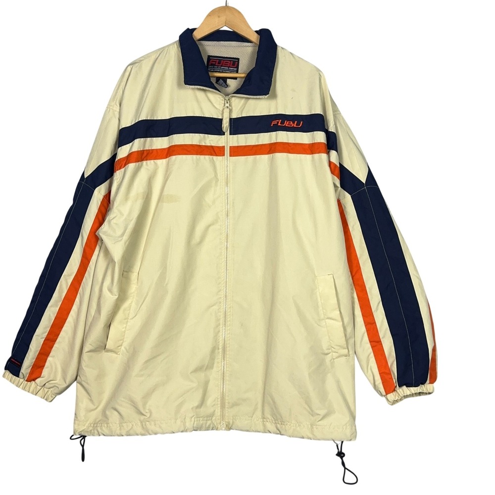 Vintage FUBU Windbreaker 90s Jacket Mens Size XL Oversize Hip Hop Streetwear